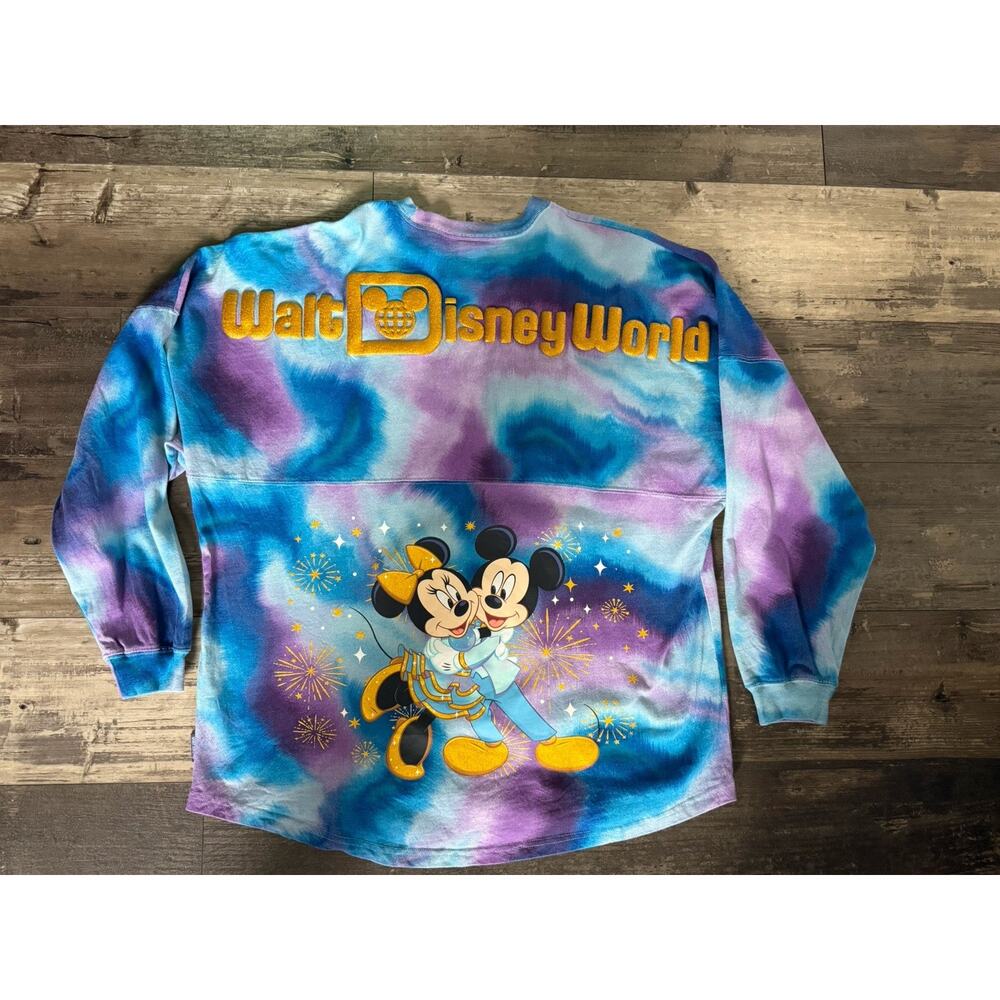 Disney World 50th Anniversary Spirit Jersey Tie Dye Mickey Minnie Size Large
